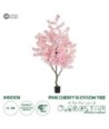 GloboStar® Artificial Garden PINK CHERRY BLOSSOM TREE 20678 Τεχνητό Διακοσμητικό Δέντρο Ροζ Άνθος Κερασιάς Υ200cm